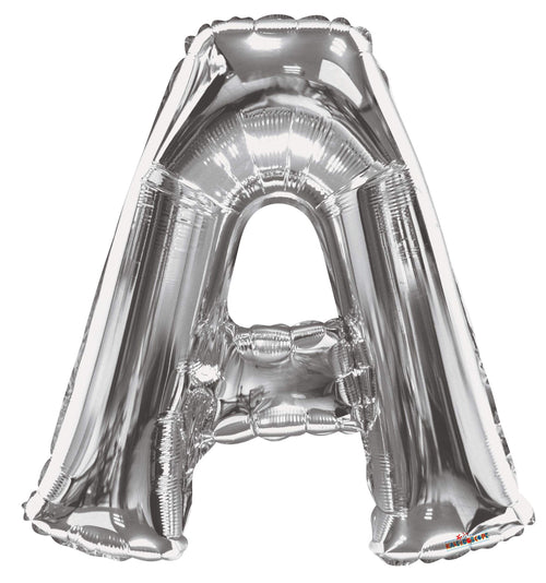 A-Z Letters Foil Balloon Silver 34-in