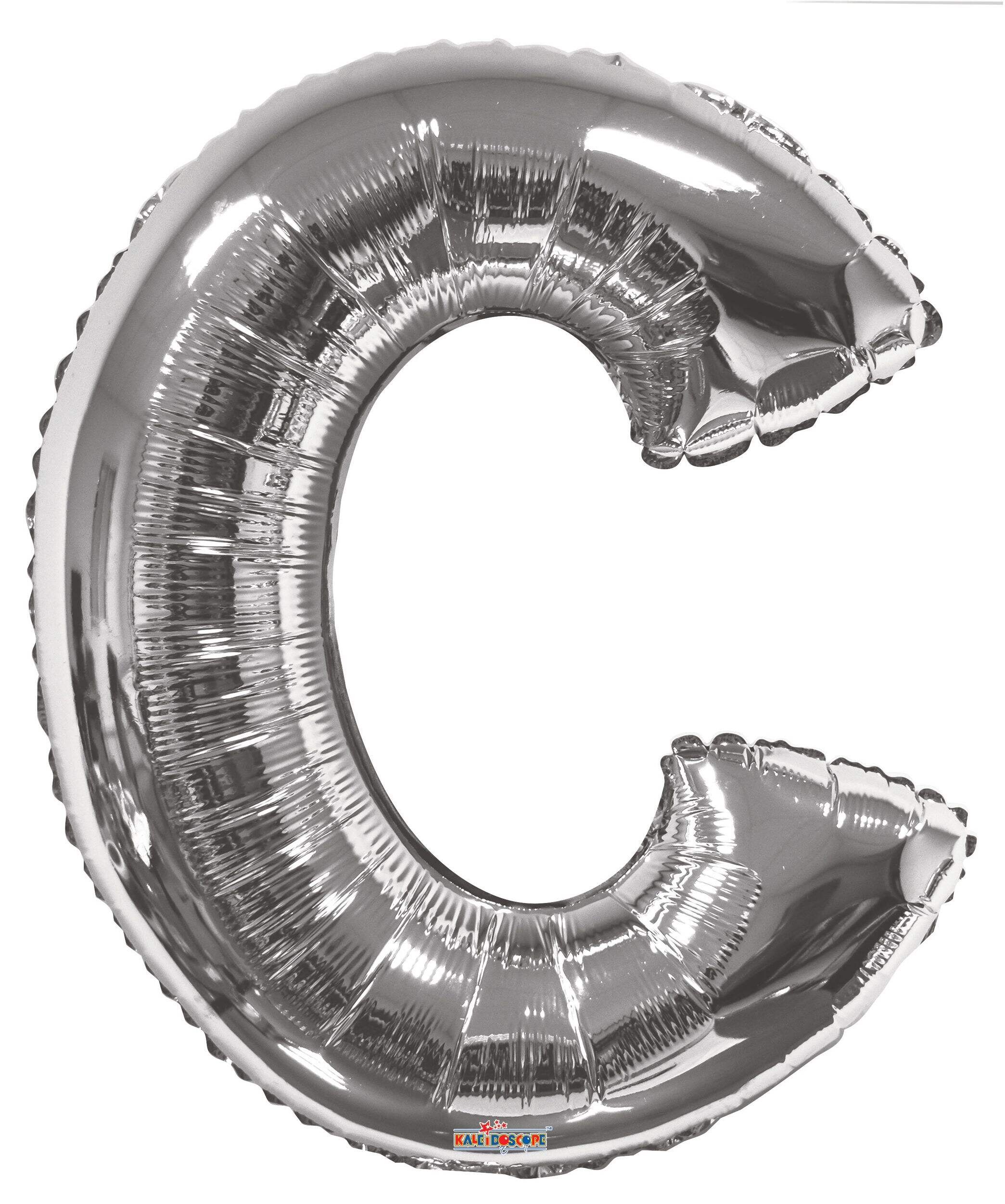 A-Z Letters Foil Balloon Silver 34-in