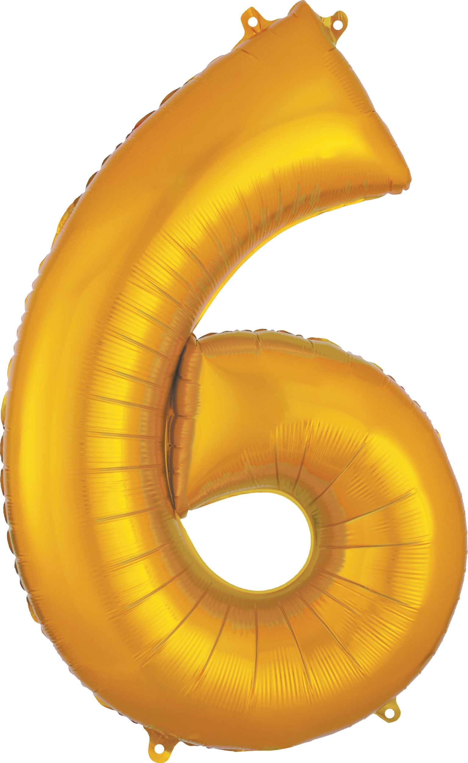 0-9 Numbers Foil Balloon Gold 34-in