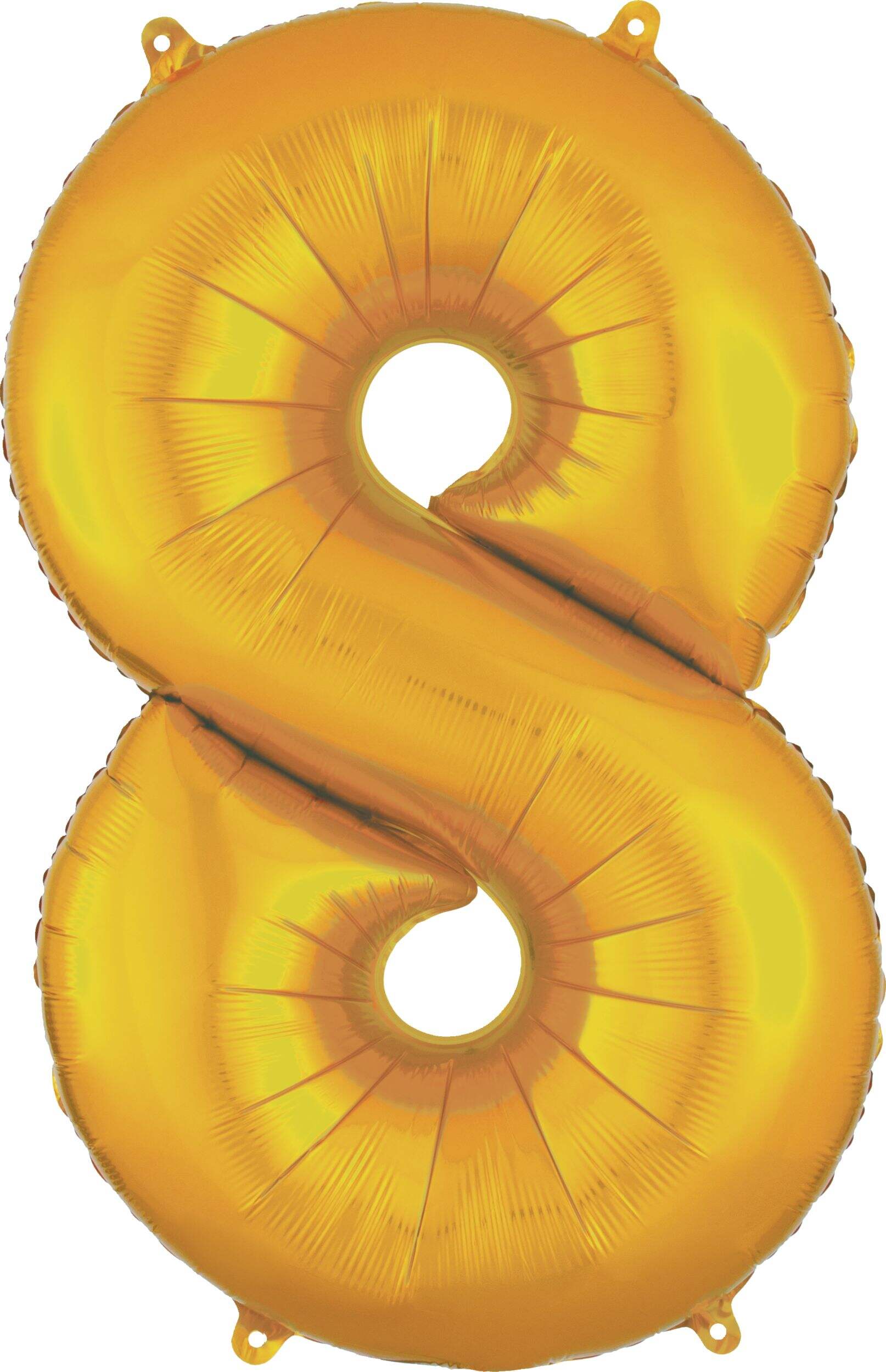 0-9 Numbers Foil Balloon Gold 34-in