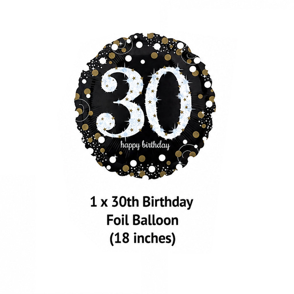 Sparkling Celebration 30 Round Satin Foil Balloon 18-in