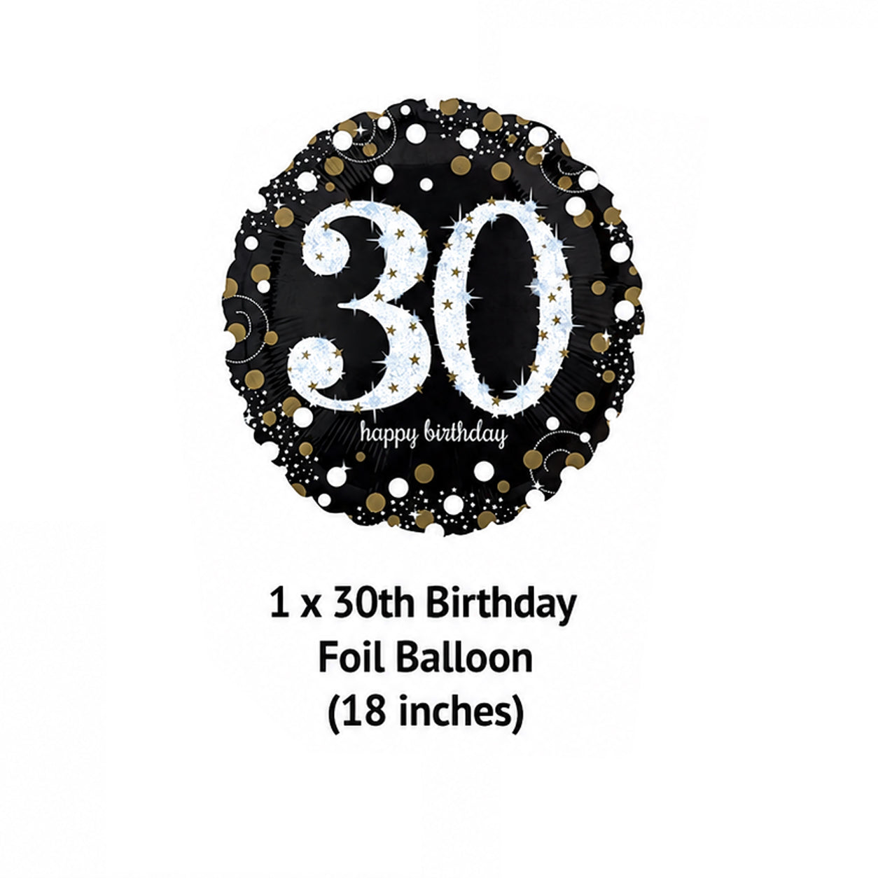 Sparkling Celebration 30 Round Satin Foil Balloon 18-in