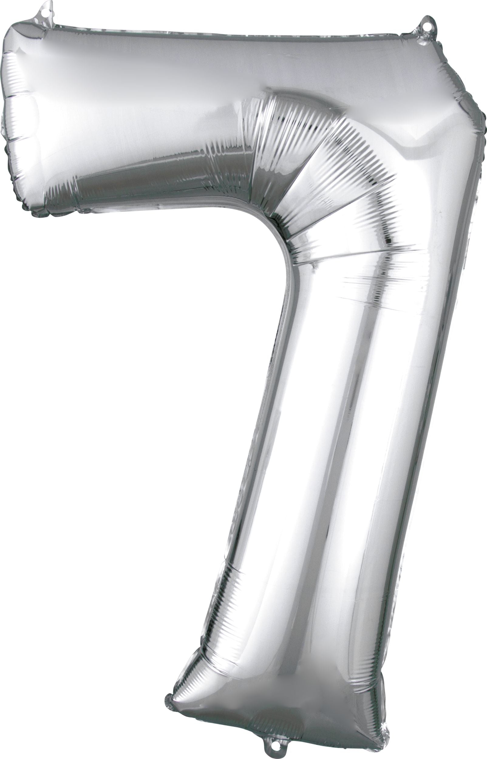 0-9 Numbers Foil Balloon Silver 34-in