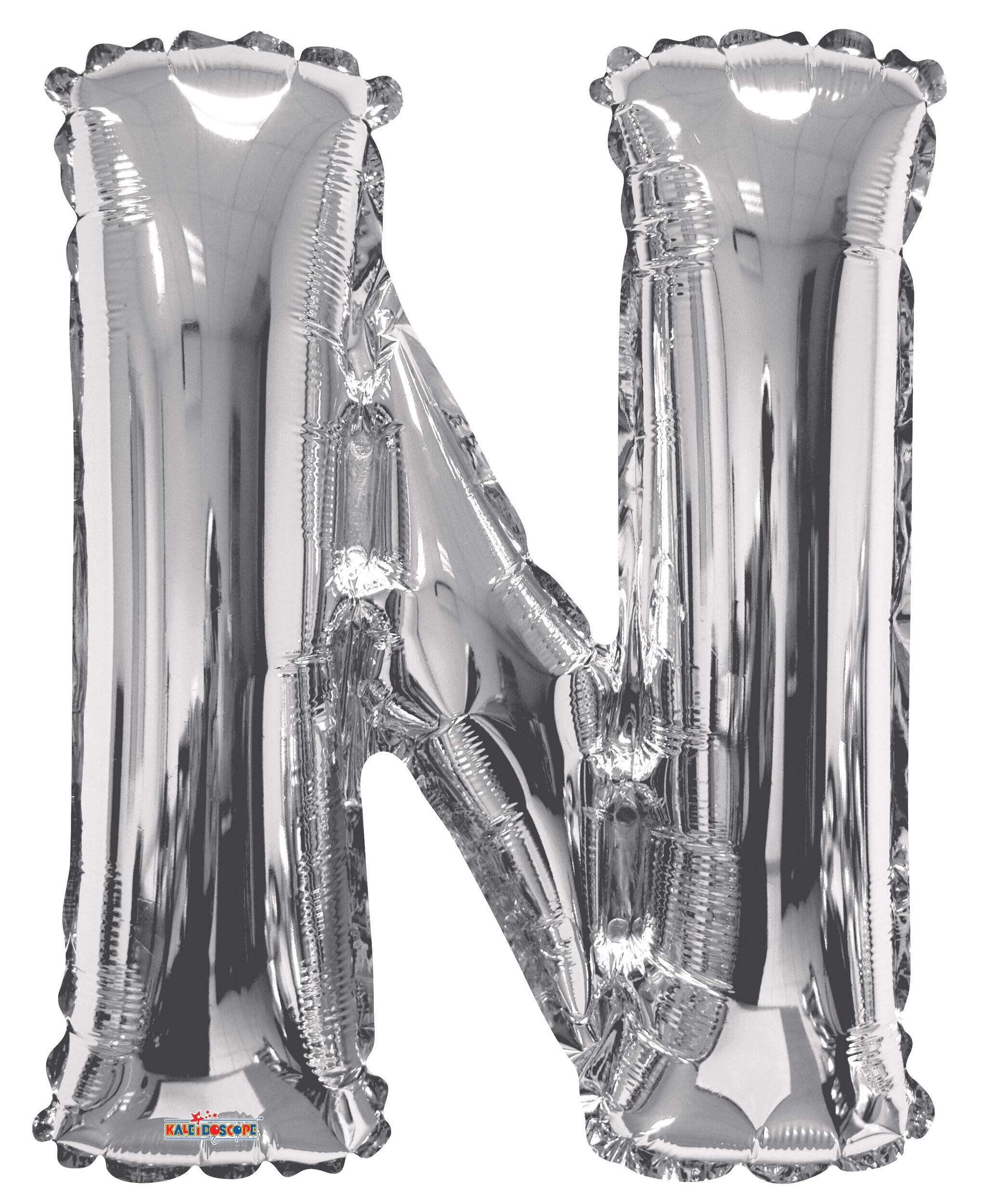 A-Z Letters Foil Balloon Silver 34-in
