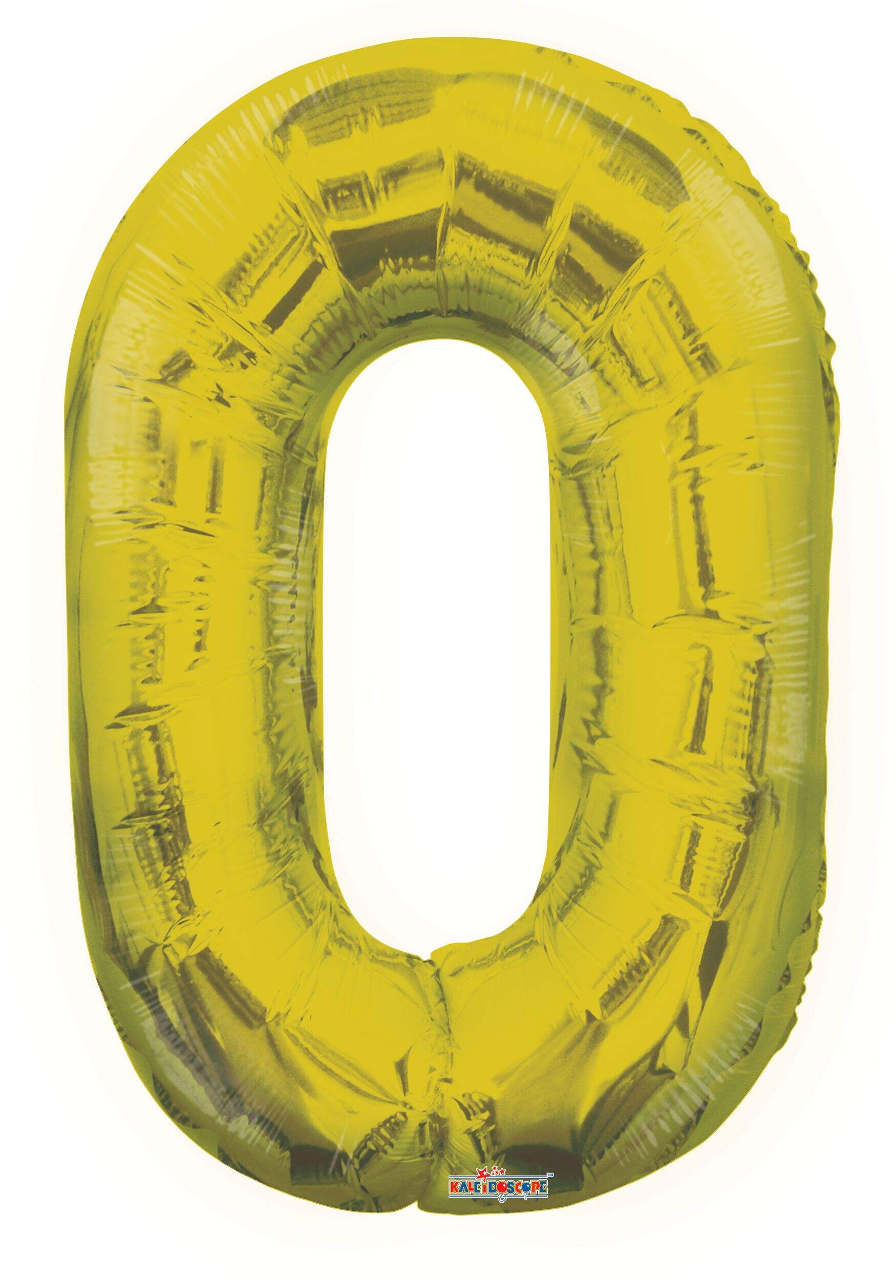 0-9 Numbers Foil Balloon Gold 34-in