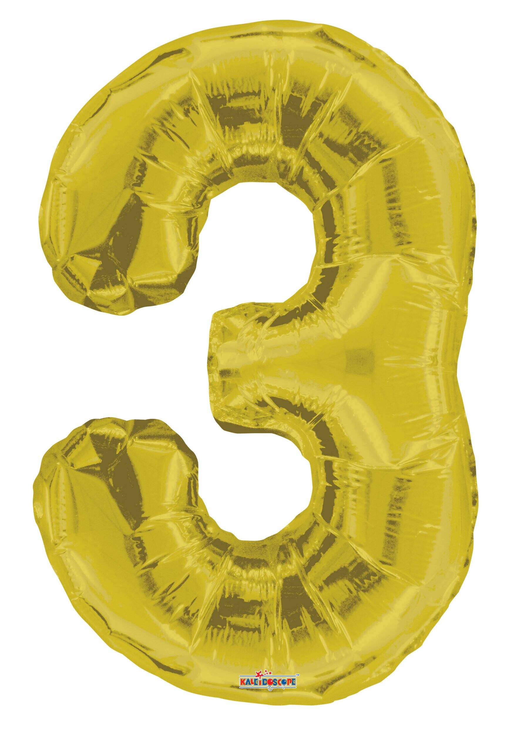 0-9 Numbers Foil Balloon Gold 34-in
