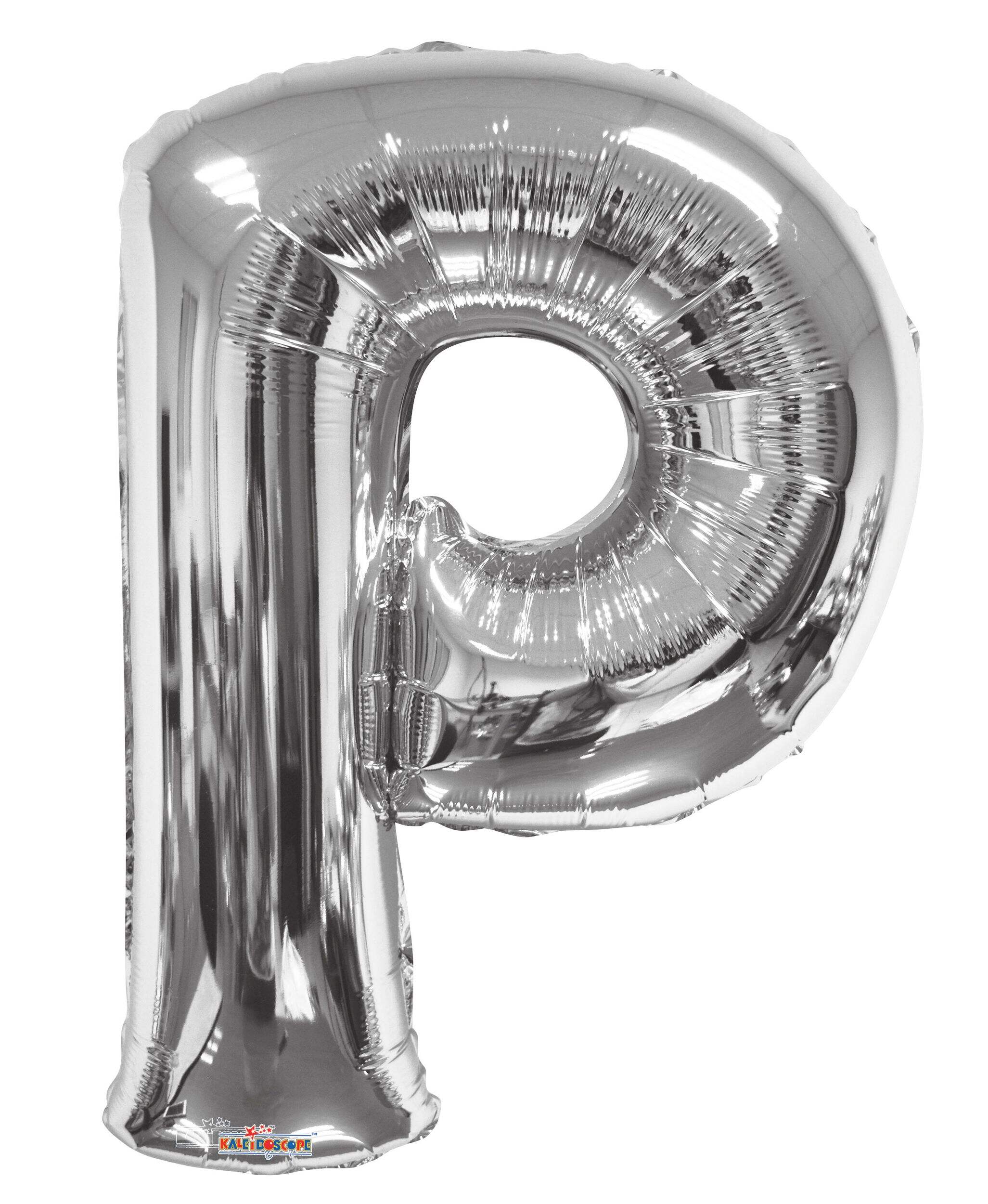 A-Z Letters Foil Balloon Silver 34-in
