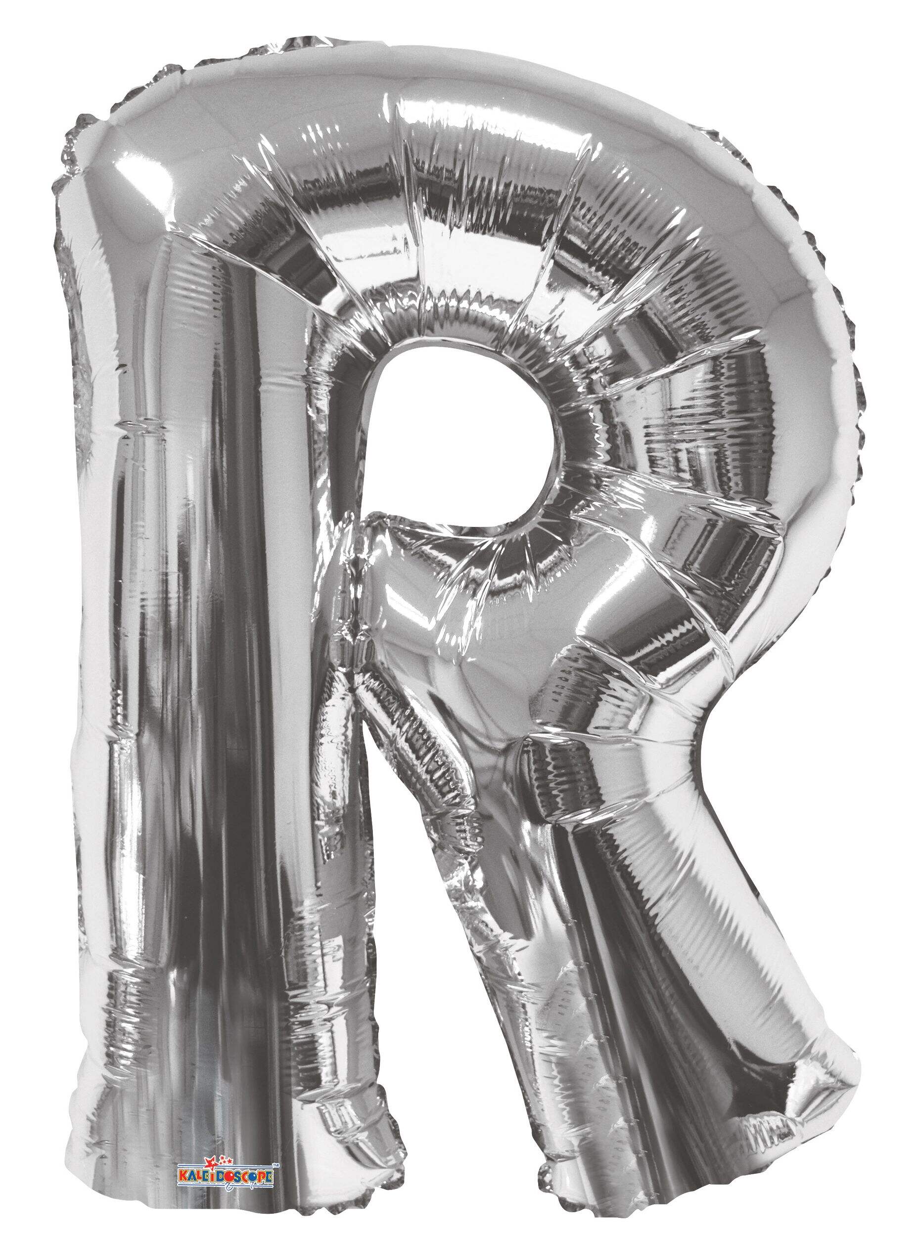 A-Z Letters Foil Balloon Silver 34-in