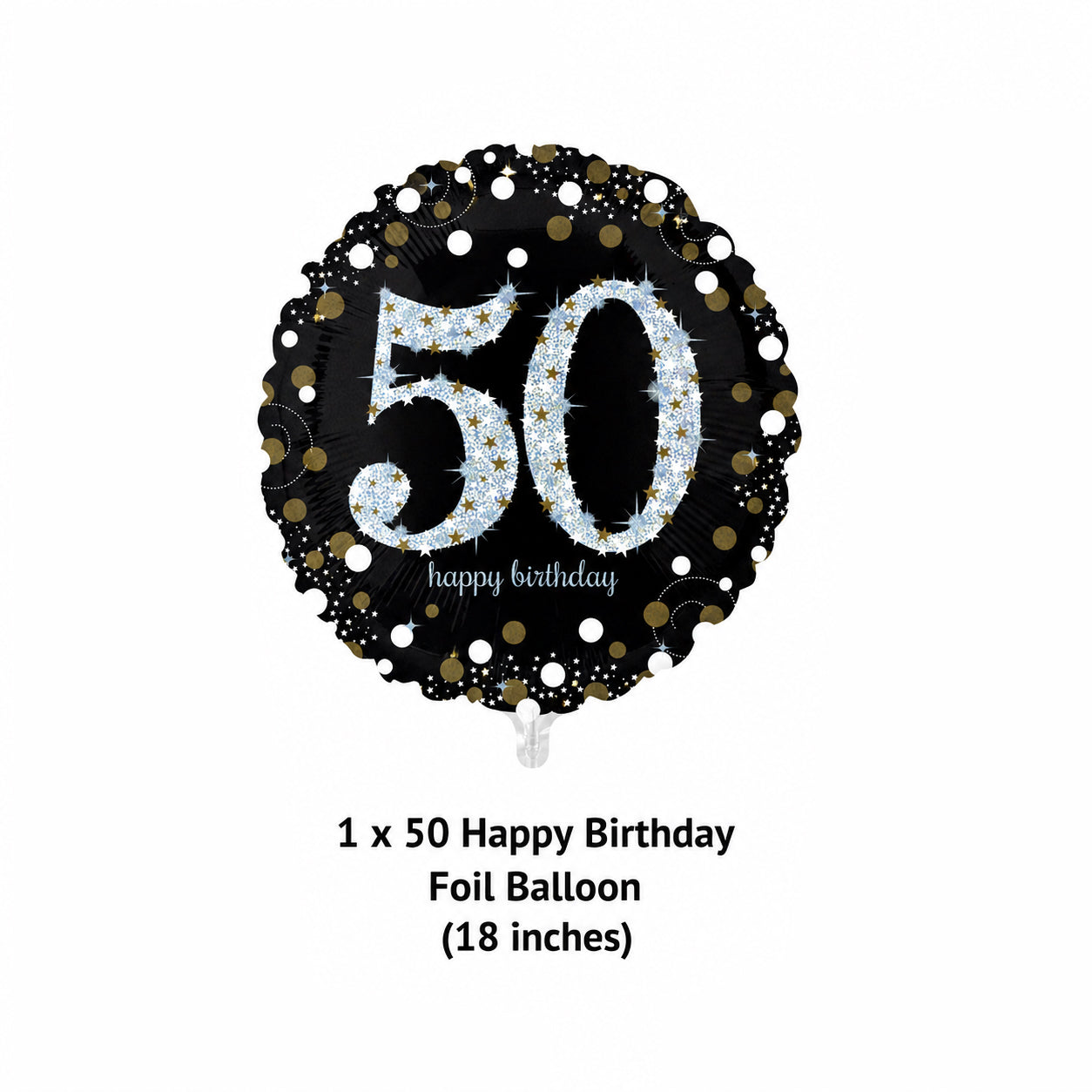 Sparkling Celebration 50 Round Satin Foil Balloon 18-in