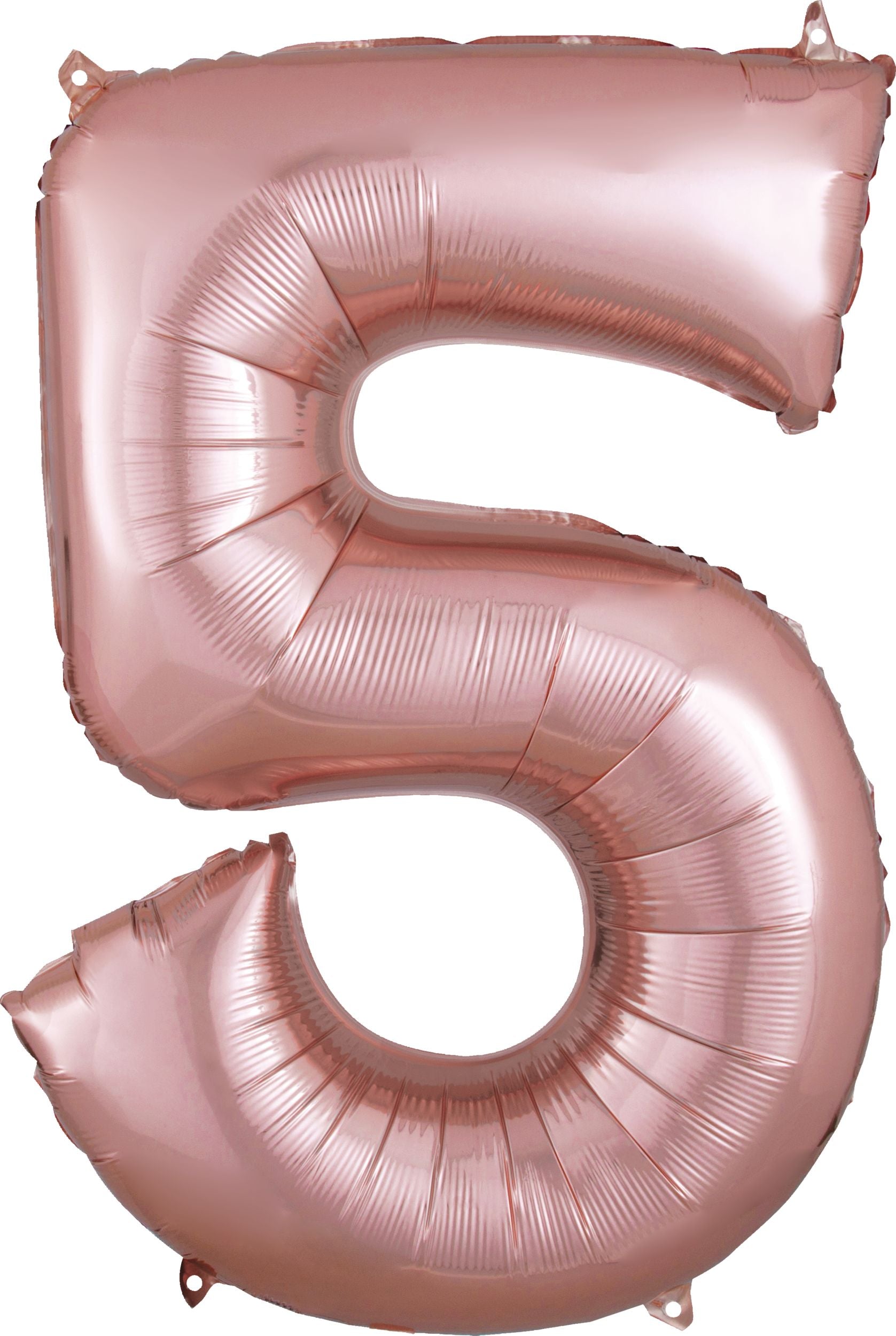 0-9 Numbers Foil Balloon Rose Gold 34-in