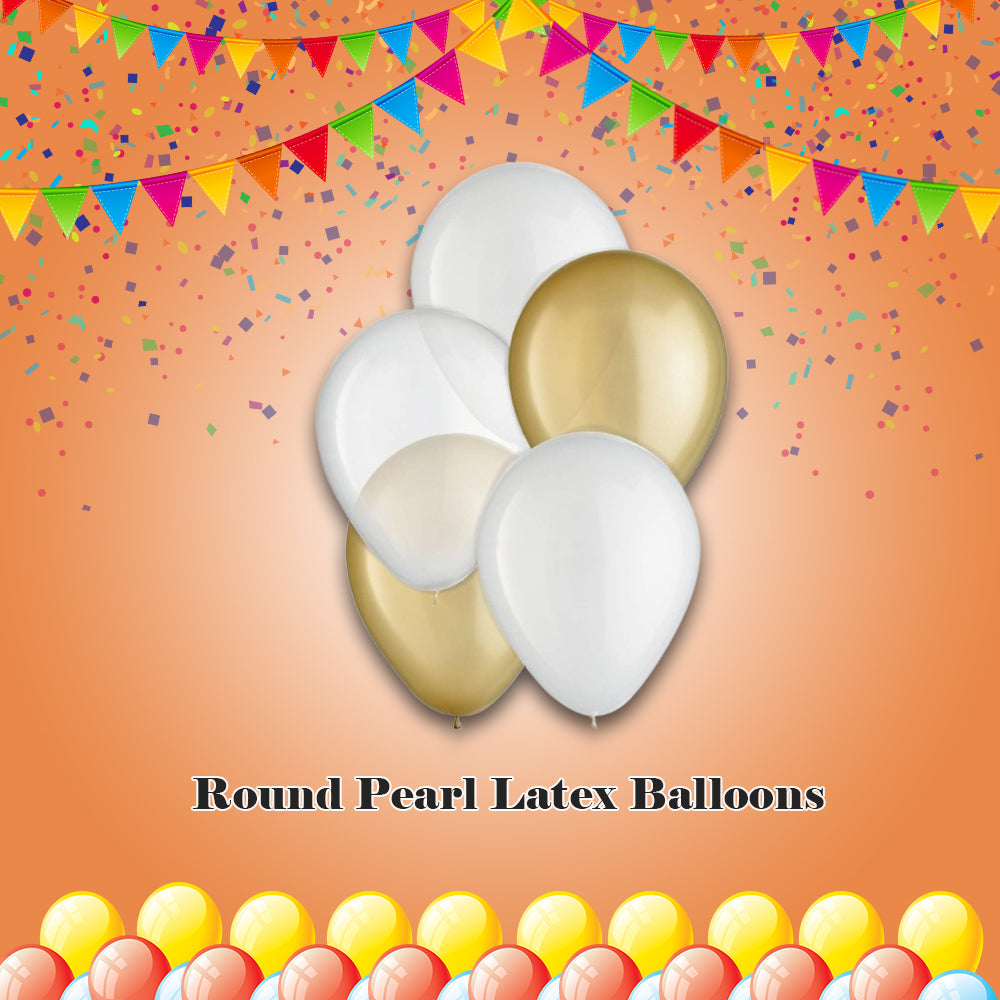 Round Pearl Latex Balloons 11-in