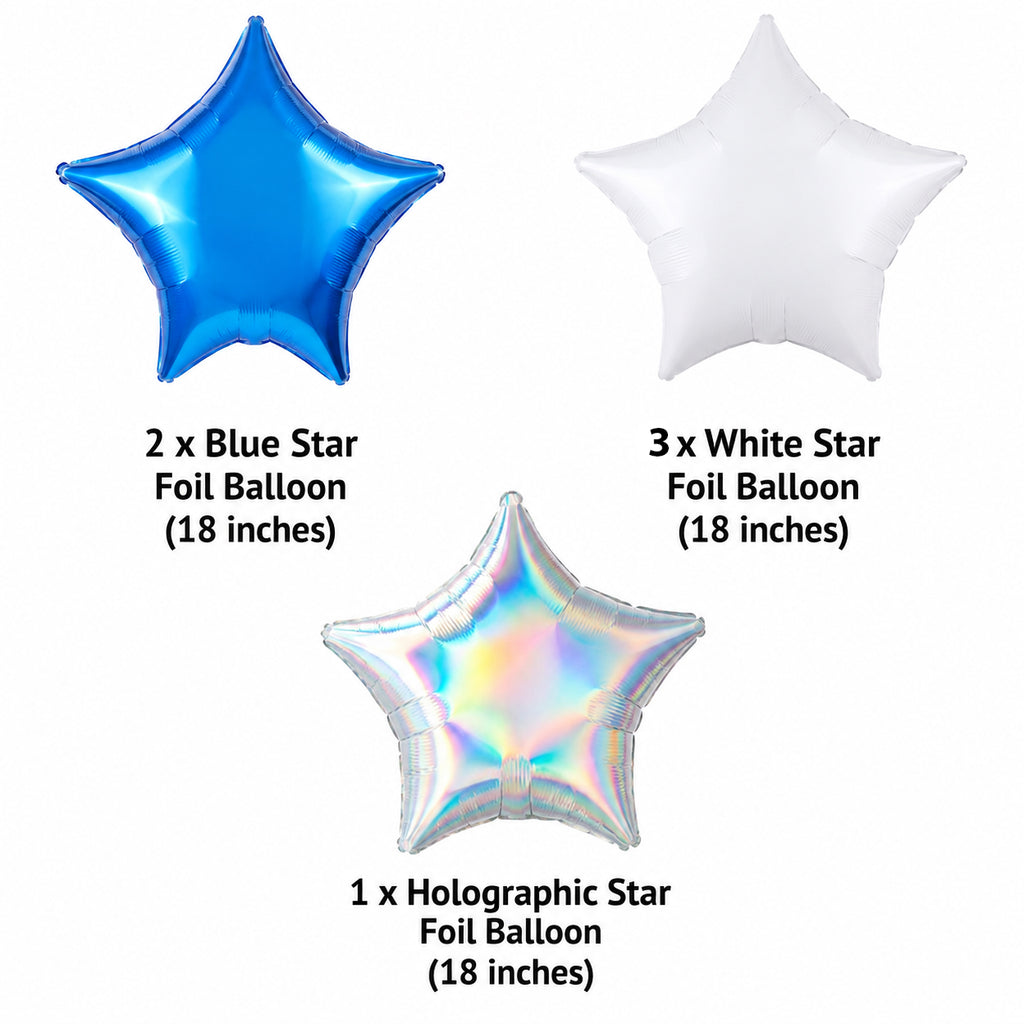 Go Blue Jays! Balloon Bouquet with Star Foil Balloons 6-pk