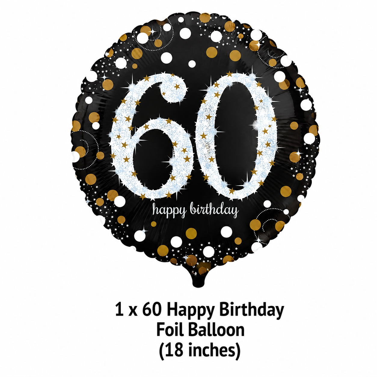 Sparkling Celebration 60 Round Satin Foil Balloon 18-in