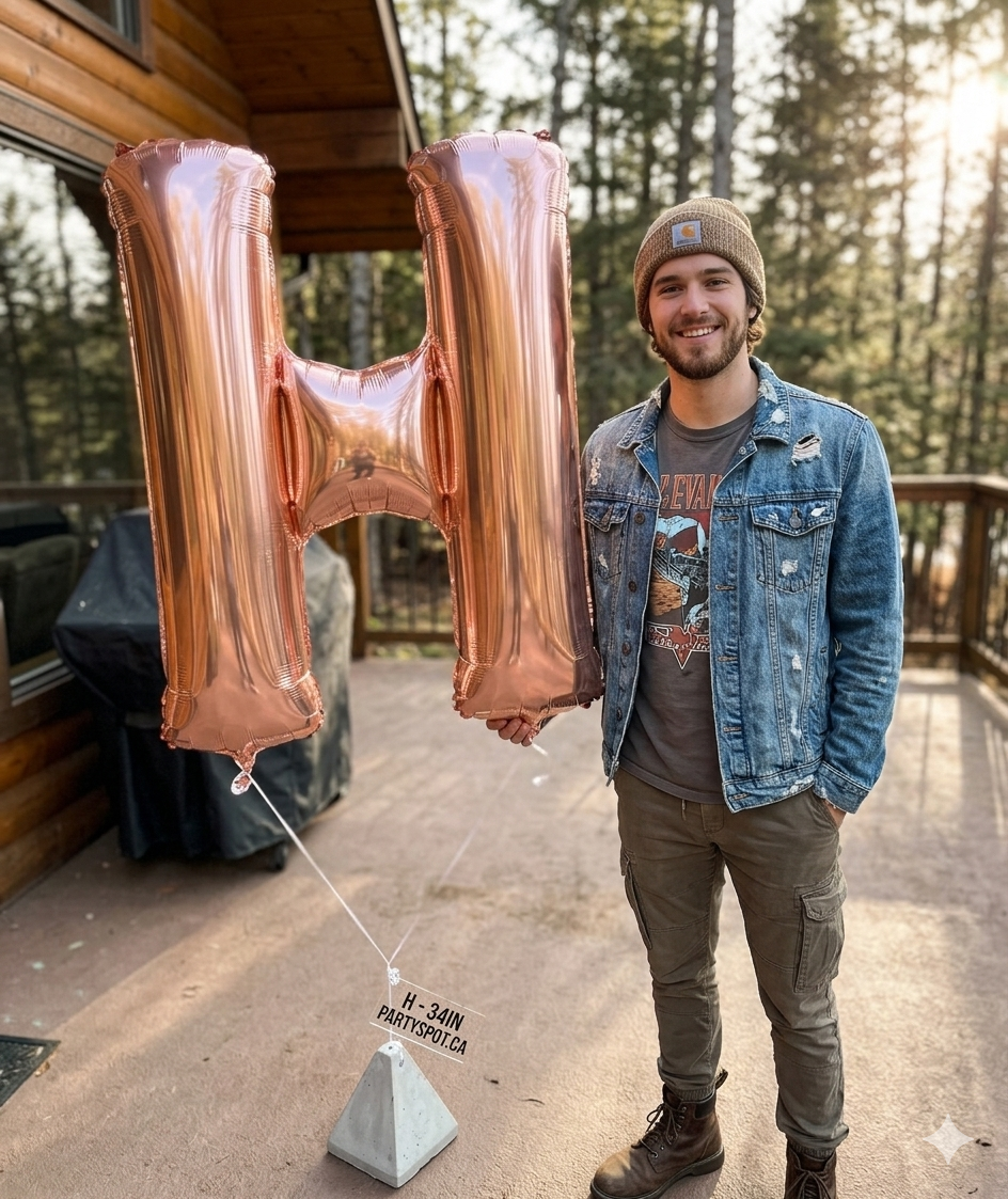 A-Z Letters Foil Balloon Rose Gold 34-in