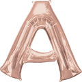A-Z Letters Foil Balloon Rose Gold 34-in