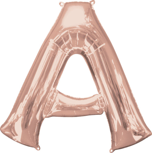 A-Z Letters Foil Balloon Rose Gold 34-in