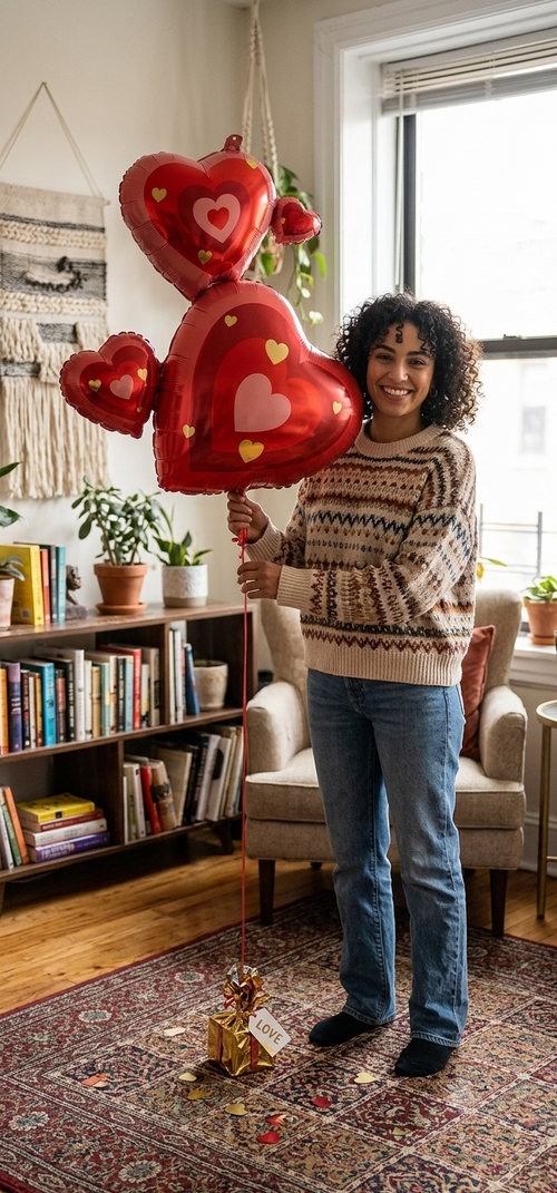 Airloonz Stacked Hearts Balloon Display Set