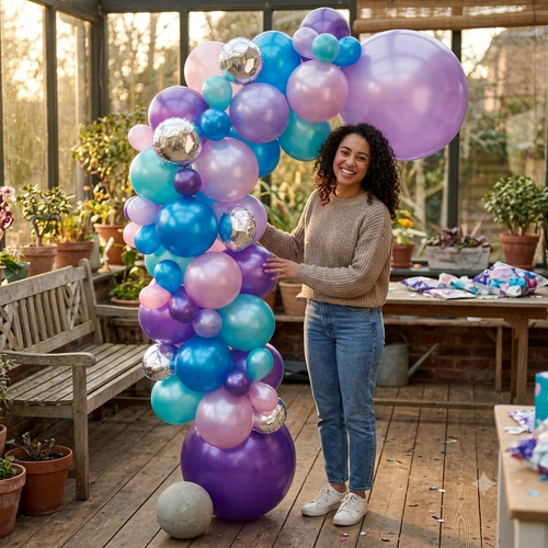 Amscan Round Latex & Foil Balloon Garland Arch Kit
