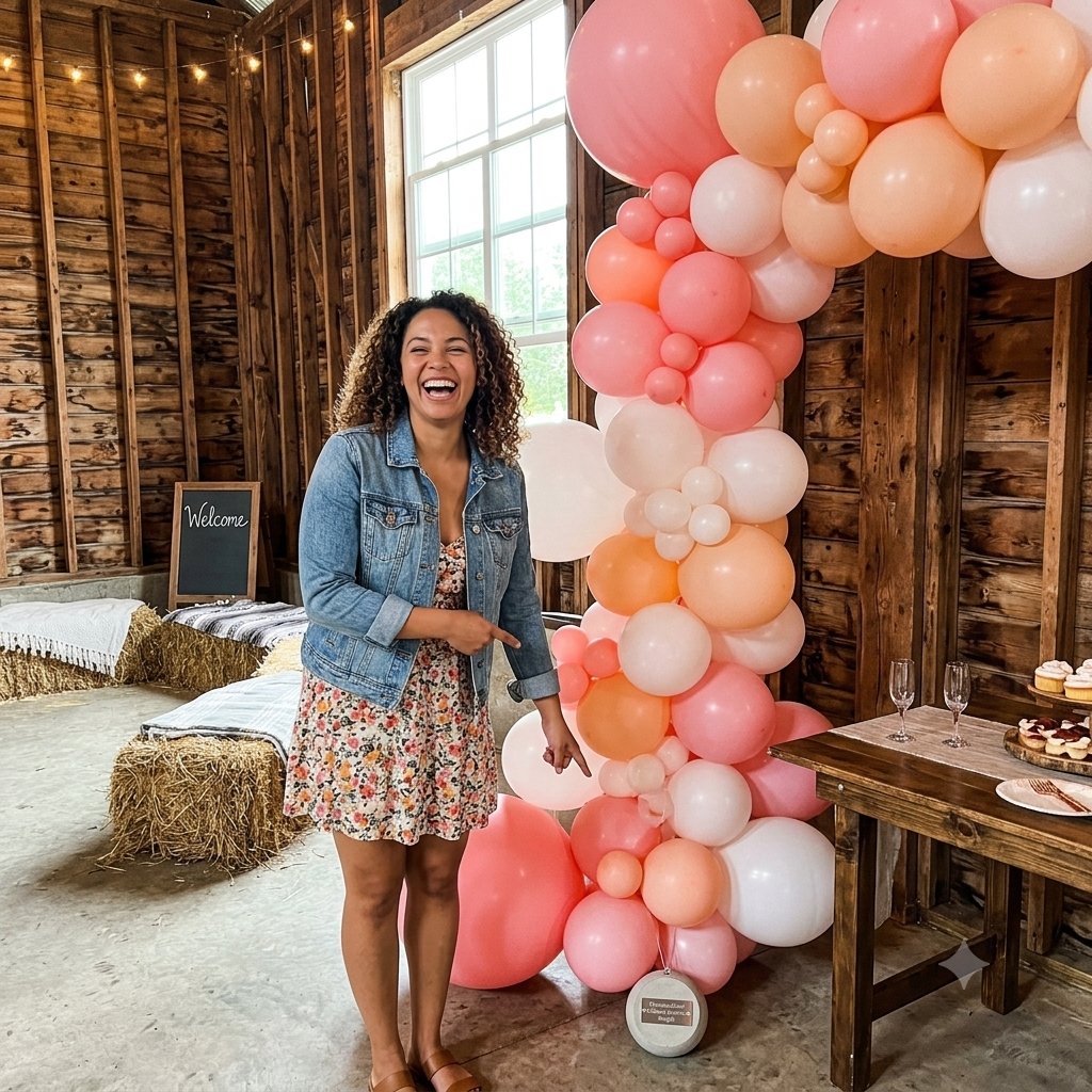 Round Pearl Latex Balloon Garland Arch Kit