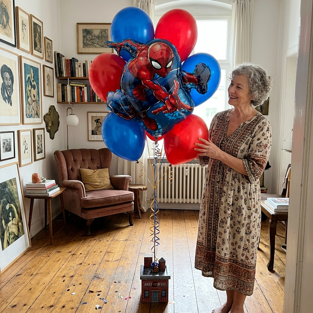 Spider-Man Supershape Balloon Bouquet with Latex Balloons 7-pk