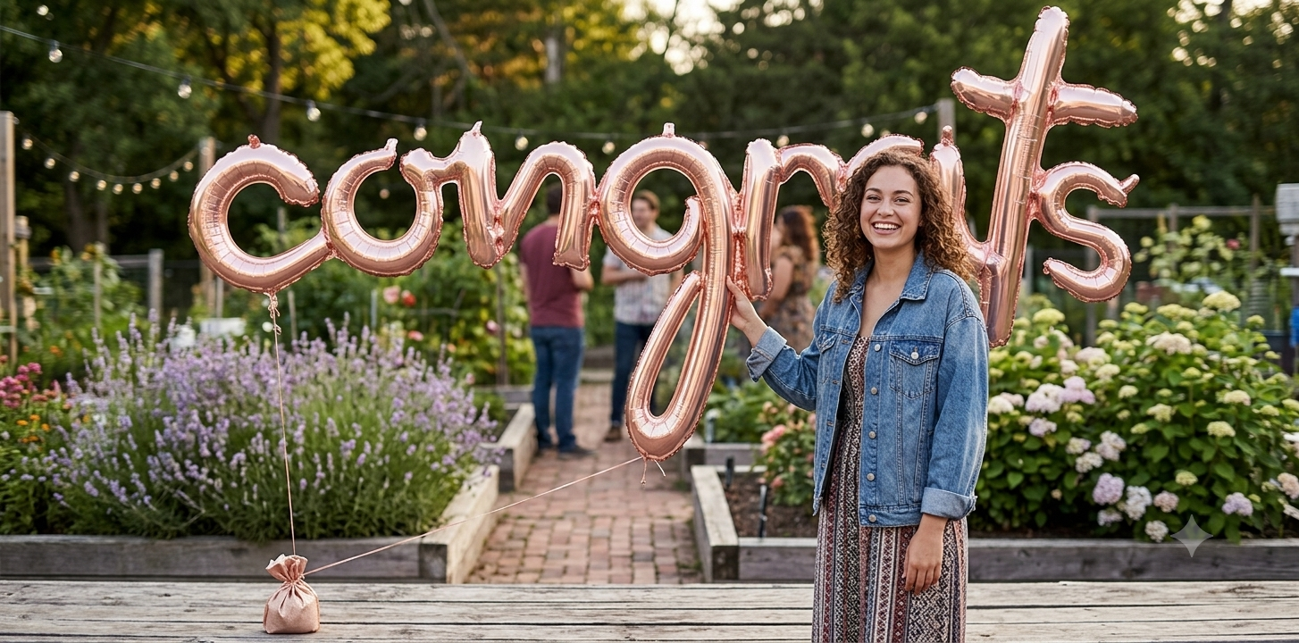 Congrats Cursive Letters Satin Foil Balloon 56x28-in