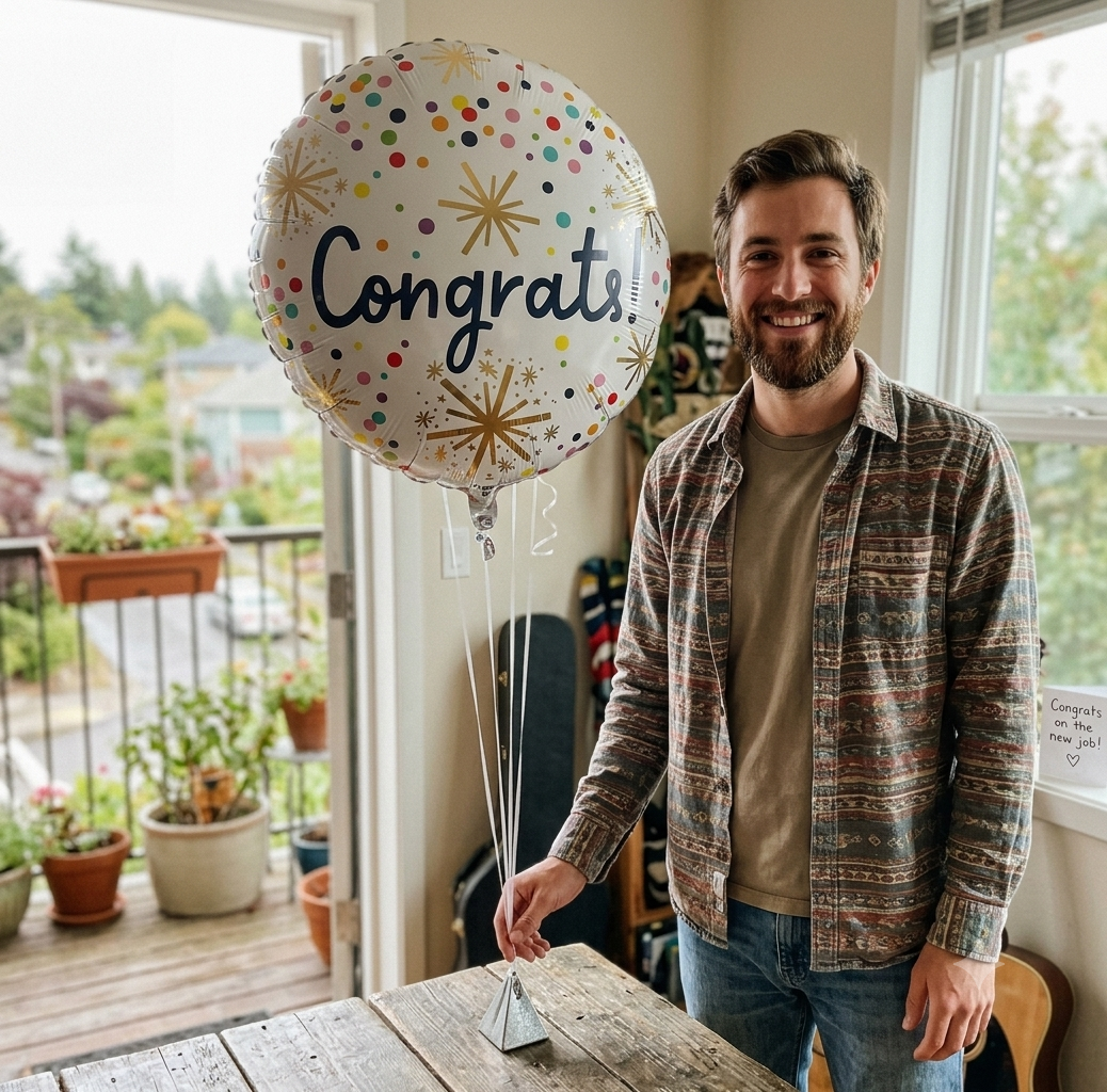 Congrats Round Satin Foil Balloon 18-in
