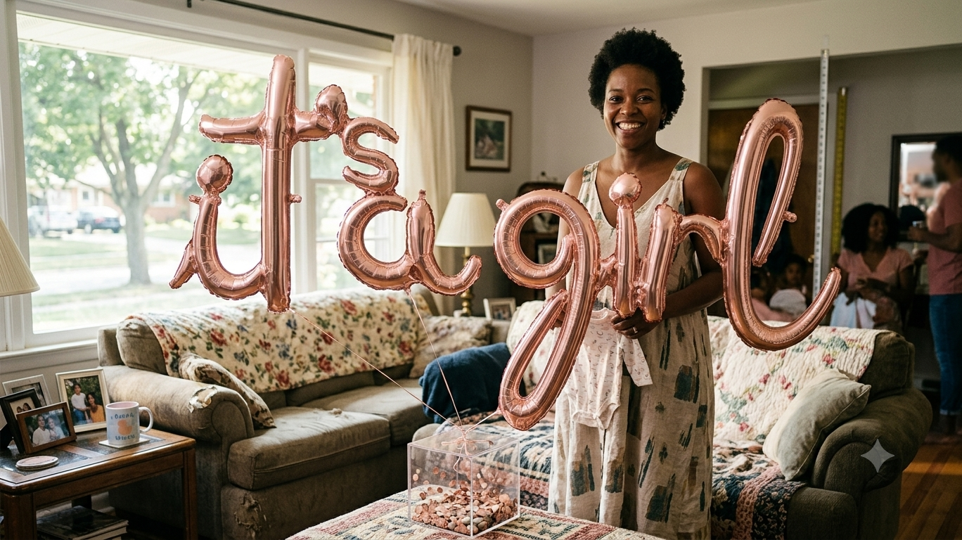 It's a Girl Cursive Letters Satin Foil Balloon 56x30-in
