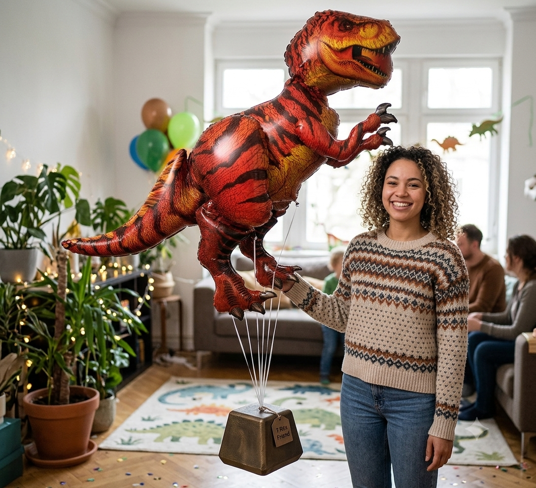 Jurassic World T-Rex Dinosaur Satin Giant Gliding Air-Walker Foil Balloon 68-in