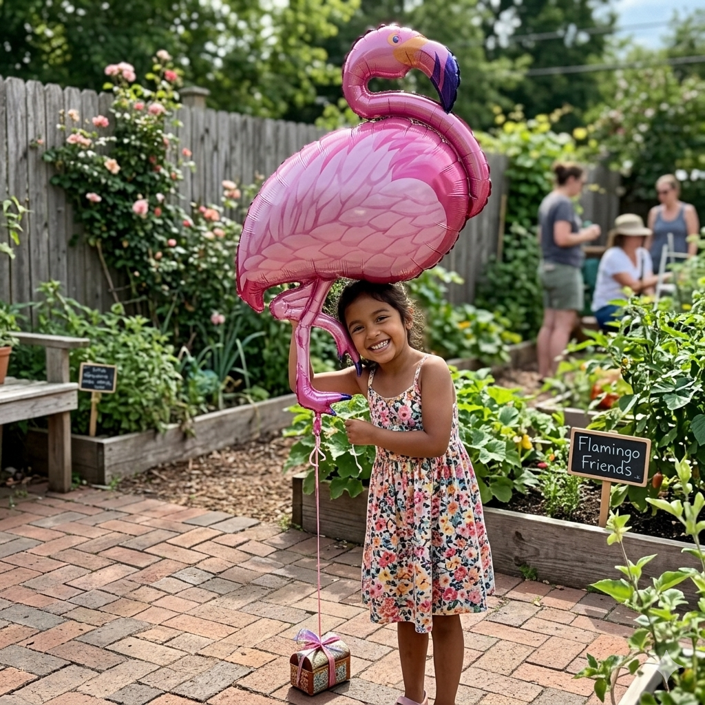 Flamingo Satin Foil Balloon 35-in