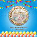 Happy Birthday Round Satin Foil Balloon 27-in