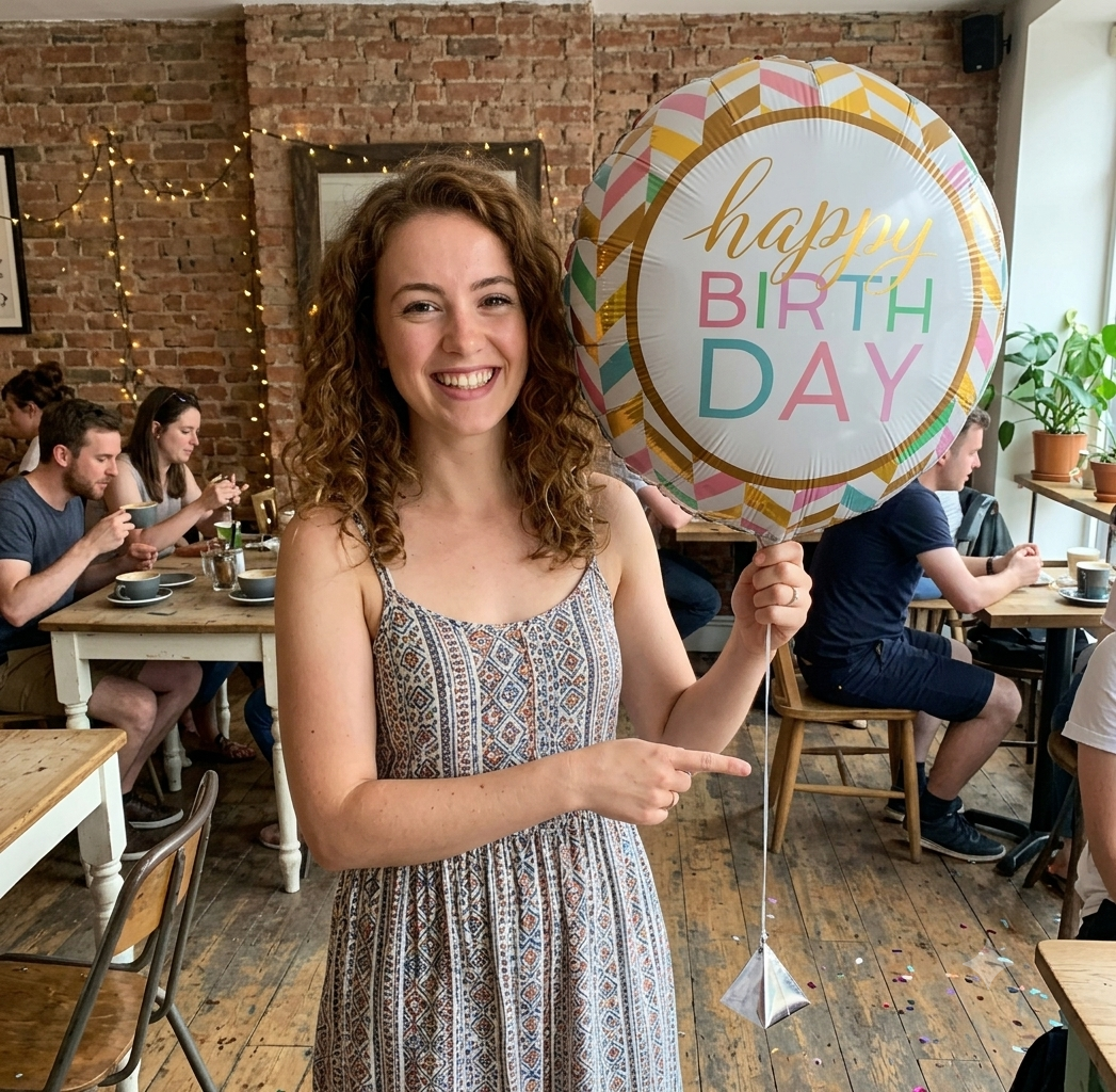 Happy Birthday Round Satin Foil Balloon 27-in