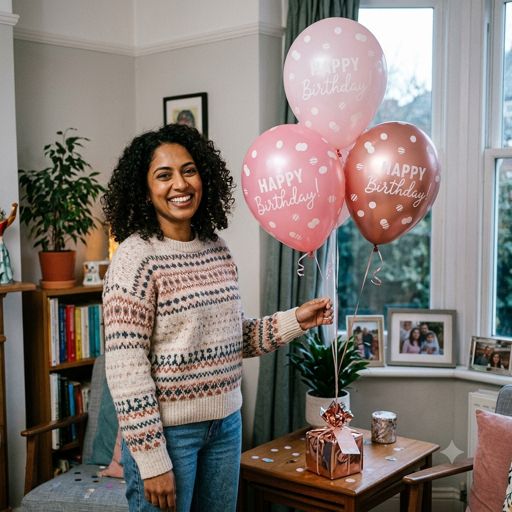 Pink Rose Gold Happy Birthday Latex Balloon Pack 11-in 15-pk