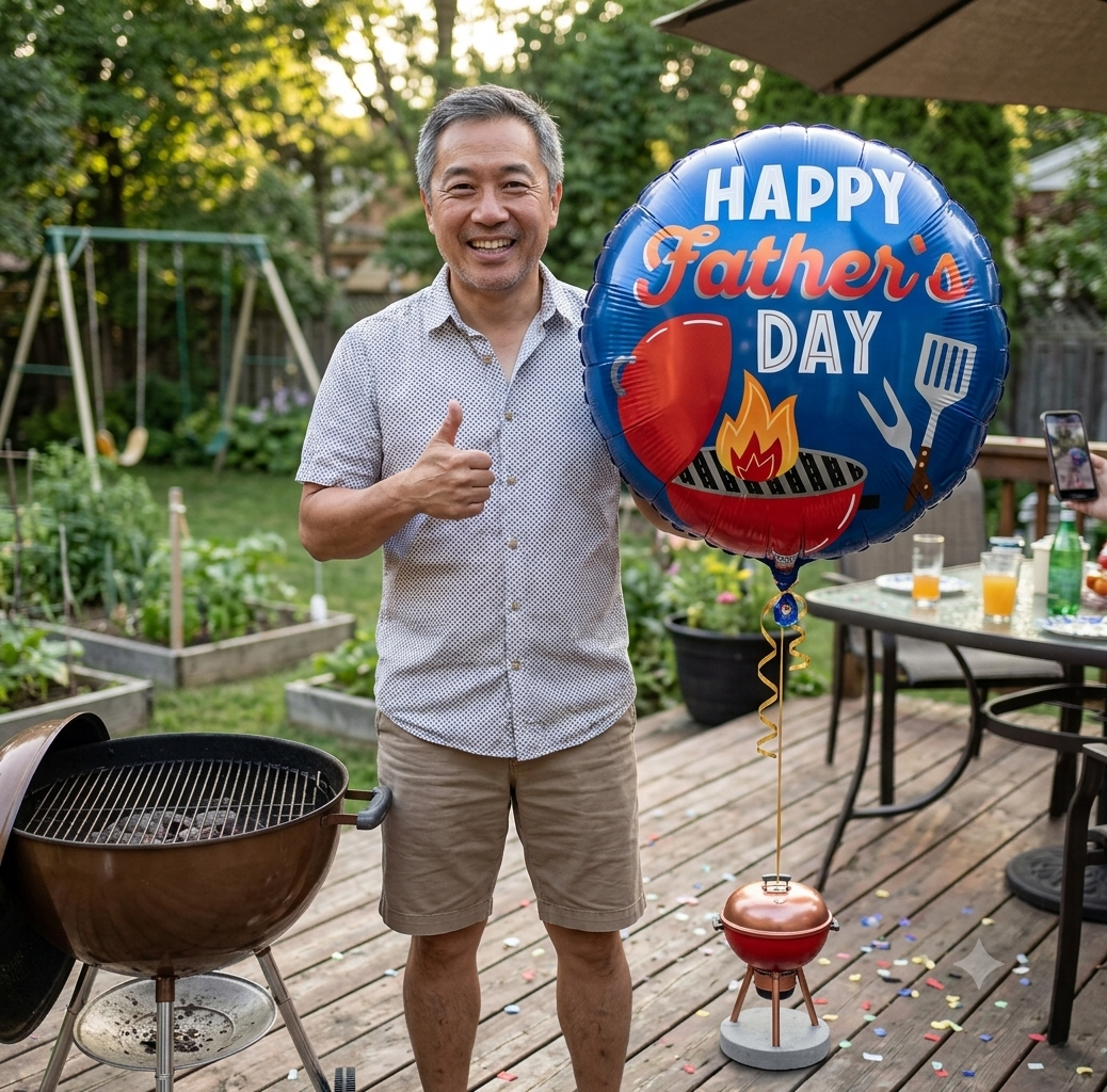 Happy Father's Day Grill-iant Dad Round Balloon 18-in