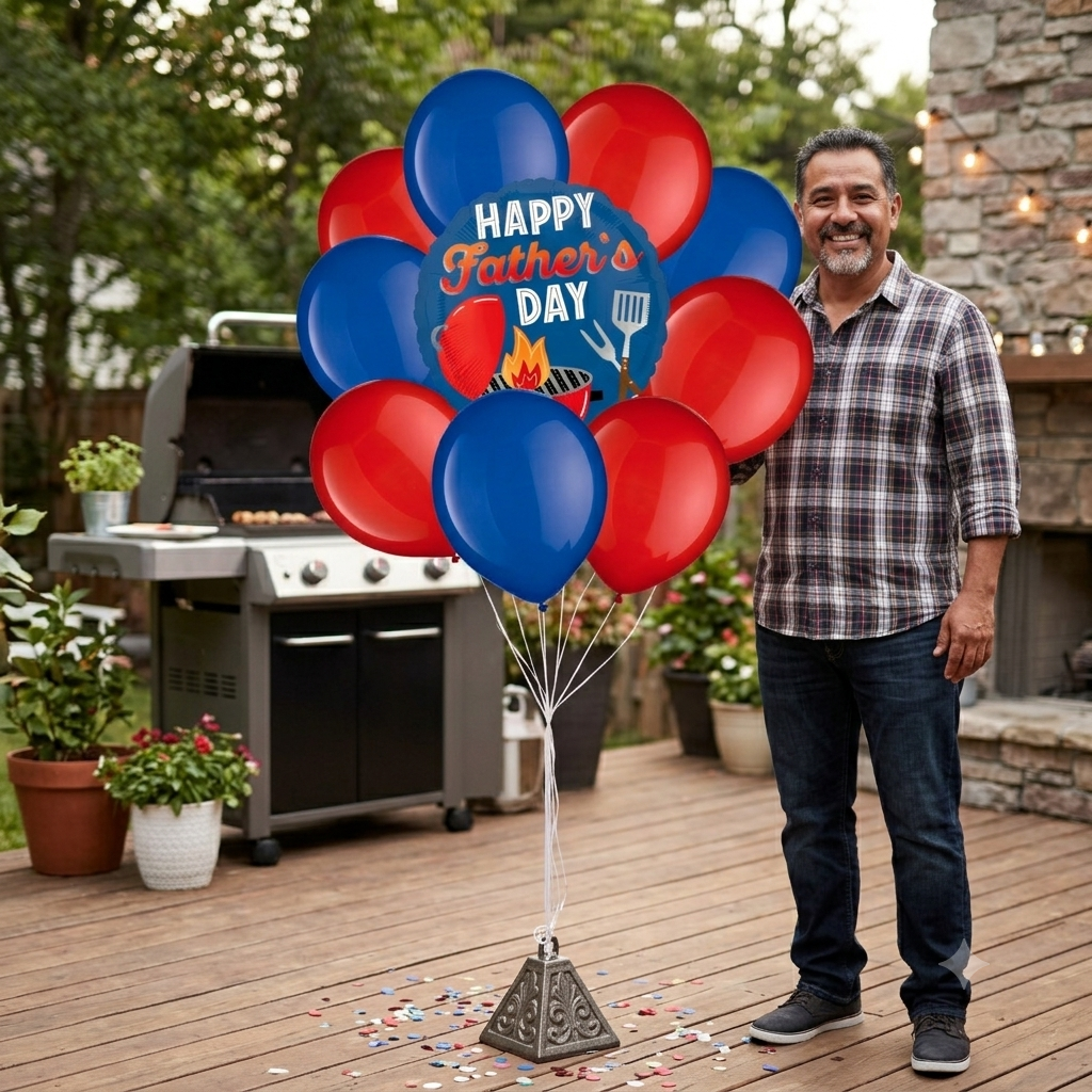 Happy Father’s Day Grill-iant Dad Balloon Bouquet 10-pk