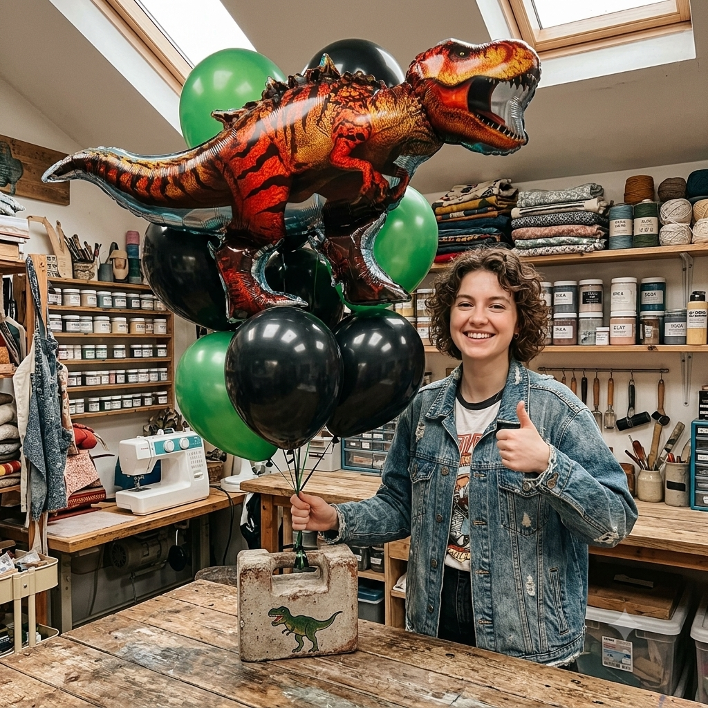 Jurassic World Dinosaur Supershape Balloon Bouquet with Latex Balloons 7-pk