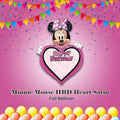 Disney Minnie Mouse Happy Birthday Heart Satin Personalized Foil Balloon 33-in