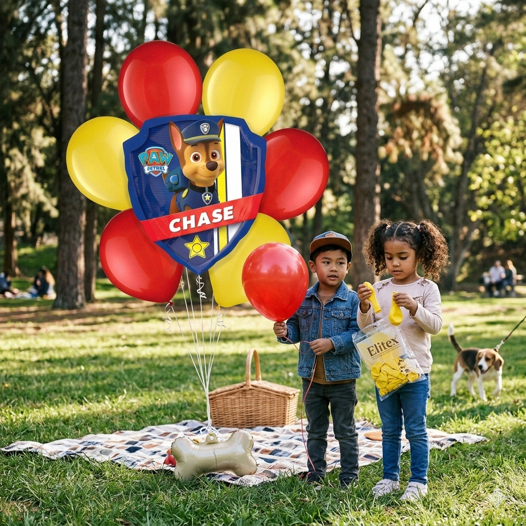 PAW Patrol Marshall Supershape Balloon Bouquet with Latex Balloons 7-pk