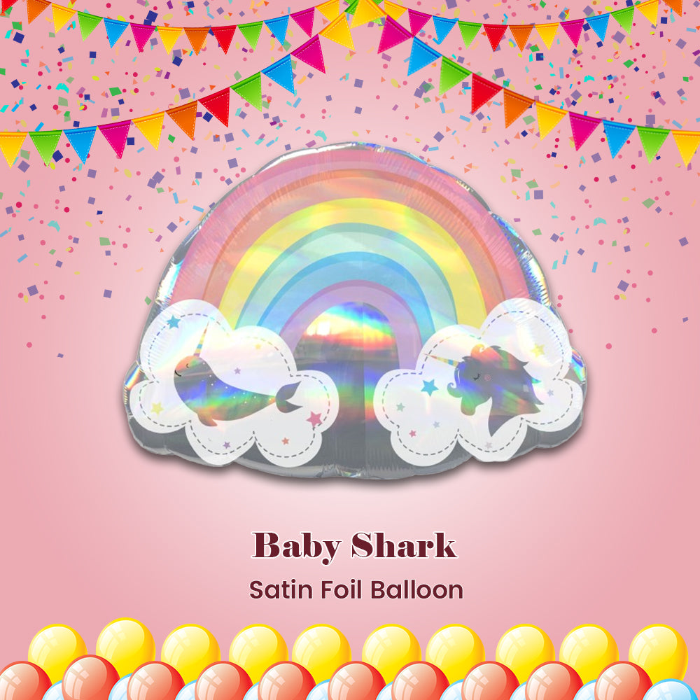 Rainbow Satin Foil Balloon 28-in