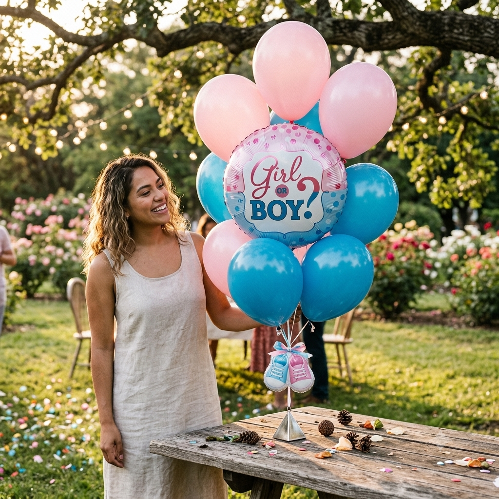 Girl or Boy? Gender Reveal Balloon Bouquet with Latex Ballons 10-pk