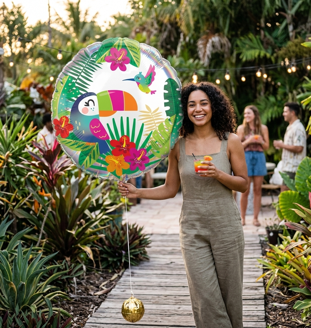 Round Satin Foil Balloon 18-in