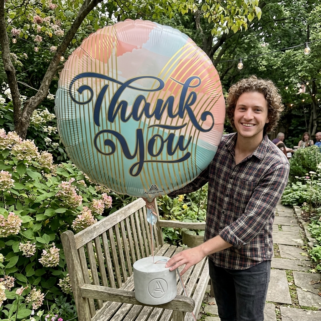 Thank You Round Satin Foil Balloon 28-in