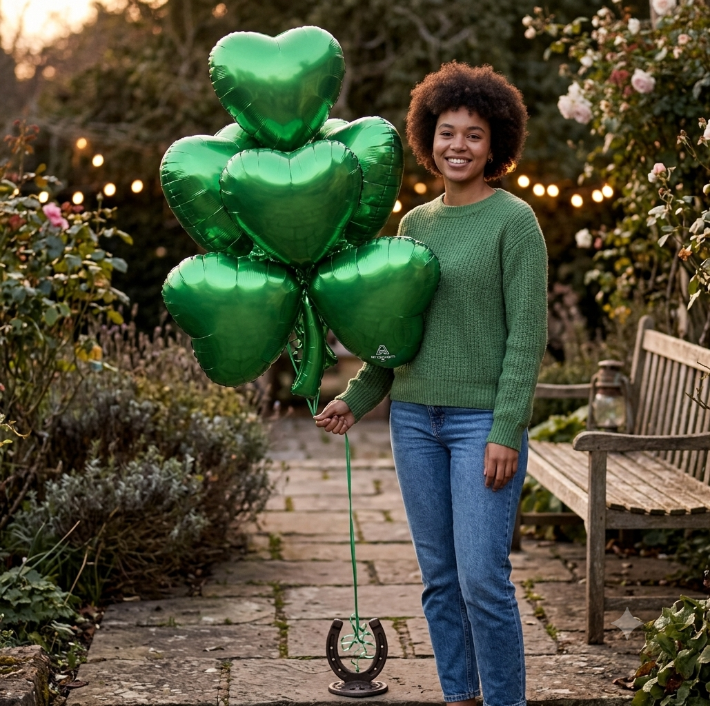 Shamrock Satin Foil Balloon 29-in