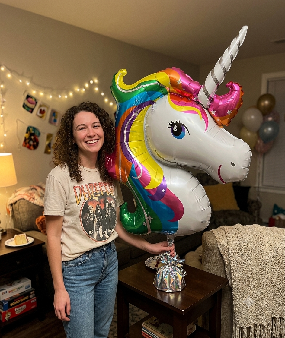 Unicorn Satin Foil Balloon 28-in