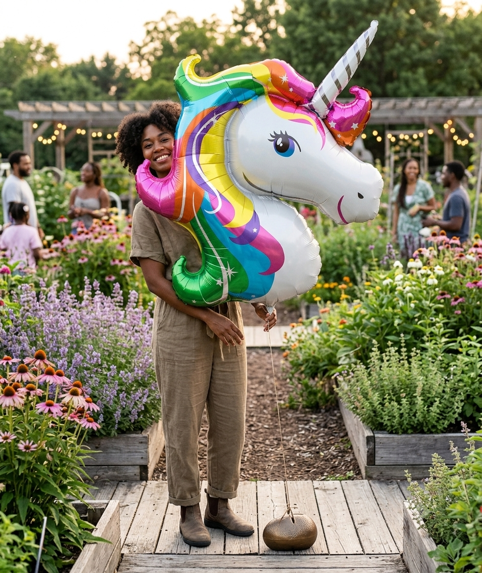 Unicorn Satin Mini-Shape Foil Balloon