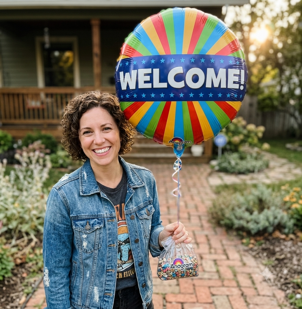 Welcome Round Satin Foil Balloon 17-in