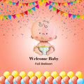 Welcome Baby Baby Satin Foil Balloon 26-in