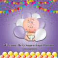 Welcome Baby Supershape Balloon Bouquet with Latex Balloons 7-pk