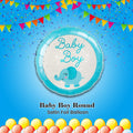 Baby Boy Round Satin Foil Balloon 18-in