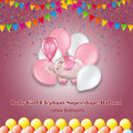 Baby Girl Elephant Supershape Balloon Bouquet with Latex Balloons 7-pk