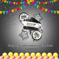 Congrats Grad Graduation Cap Satin Foil Balloon Bouquet 5-pc